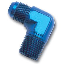 Load image into Gallery viewer, Russell Fittings Russell Performance -10 AN to 1/2in NPT 90 Degree Flare to Pipe Adapter (Blue)
