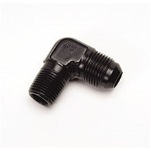 Load image into Gallery viewer, Russell Fittings Russell Performance -6 AN to 1/4in NPT 90 Degree Flare to Pipe Adapter (Black)
