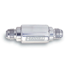 Load image into Gallery viewer, Russell Fuel Filters Russell Performance Polished Aluminum (3-1/4in Length 1-1/4in dia. -8 male inlet/outlet)
