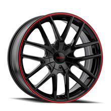 Load image into Gallery viewer, Touren Wheels - Cast Touren 3260 TR60 18x8 / 5x110/115 BP / 40mm Offset / 72.62mm Hub Gloss Black w/ Red Ring Wheel
