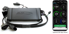Load image into Gallery viewer, VW JB4 Tuner Gen3B for cars with wiring harness and smartphone showing JB4 app monitoring performance
