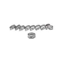 Load image into Gallery viewer, Vibrant Clamps Vibrant One Ear Stepless Pinch Clamps 9.4-11.9mm clamping range (Pack of 10) SS 7mm band width
