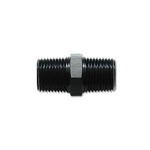 Load image into Gallery viewer, Vibrant Fittings Vibrant 1/4in NPT x 1/4in NPT Straight Union Pipe Adapter Fitting - Aluminum
