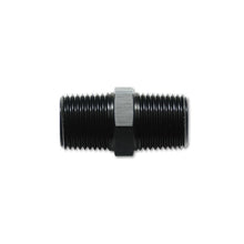 Load image into Gallery viewer, Vibrant Fittings Vibrant 1/4in NPT x 1/4in NPT Straight Union Pipe Adapter Fitting - Aluminum
