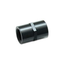 Load image into Gallery viewer, Vibrant Fittings Vibrant 1/8in NPT Female Pipe Coupler Fitting - Aluminum
