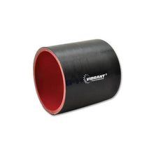 Load image into Gallery viewer, Vibrant Silicone Couplers &amp; Hoses Vibrant 4 Ply Reinforced Silicone Straight Hose Coupling - 1.25in I.D. x 3in long (BLACK)
