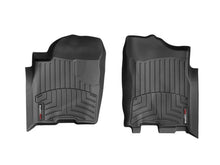 Load image into Gallery viewer, WeatherTech Floor Mats - Rubber WeatherTech 04+ Nissan Armada Front FloorLiner - Black
