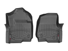 Load image into Gallery viewer, WeatherTech Floor Mats - Rubber WeatherTech 2017 Ford Super Duty (Super Cab / Crew Cab) Front FloorLiners - Black
