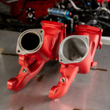 Load image into Gallery viewer, Wehrli WCFWCF100165-RED Wehrli 11-16 Chevrolet 6.6L LML Duramax High Flow Y-Bridge Kit - WCFab Red
