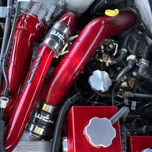 Load image into Gallery viewer, Wehrli WCFWCF100316-CR Wehrli 15-24 Ford 6.7L Power Stroke 3in Hot Side Intercooler Pipe - Candy Red
