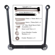 Willie & Max Universal Saddlebag Hard Mount Steel Kit - Black | 58633-00