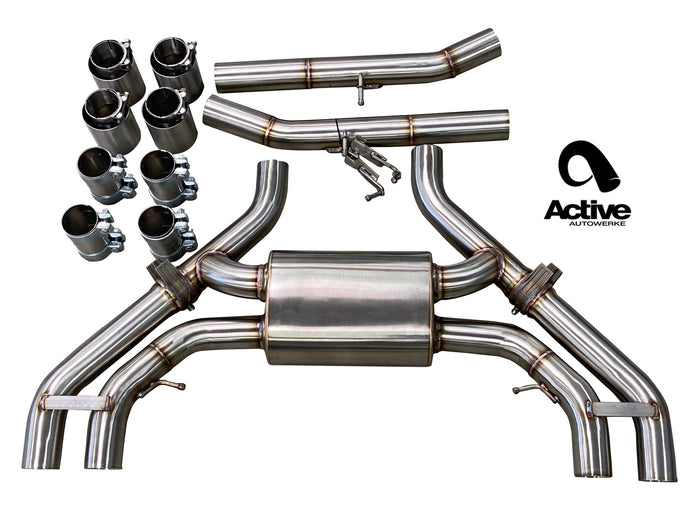 Active Autowerke 11-103 X3M and X4M Valved Rear Axle-back Exhaust