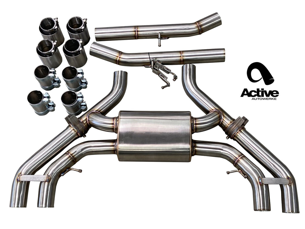 Active Autowerke 11-103 X3M and X4M Valved Rear Axle-back Exhaust