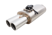 Load image into Gallery viewer, XFORCE XFVMK5-300 Xforce Varex Universal Oval 6X10" 16" Body Length. 3" Flanged Inlet. Twin 3" Do"
