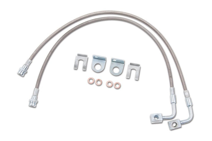 Zone Offroad ZORZONJ5403 Zone Offroad 07-18 Jeep Wrangler JK Front 4-6in Stainles Barake Lines