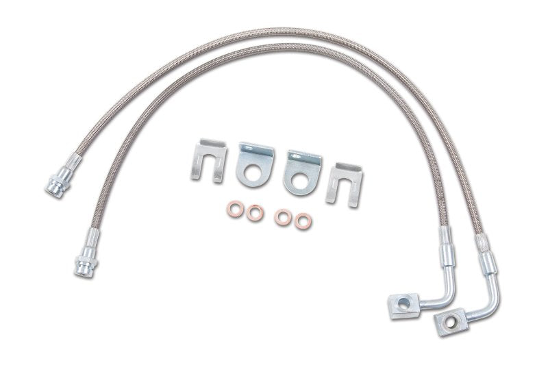 Zone Offroad ZORZONJ5403 Zone Offroad 07-18 Jeep Wrangler JK Front 4-6in Stainles Barake Lines