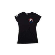 Load image into Gallery viewer, Zone Offroad Shirts Zone Offroad Black Premium Cotton T-Shirt w/ Patriotic Zone Logos - Womens - XL

