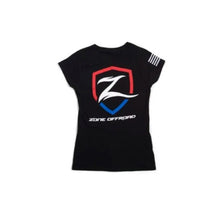 Load image into Gallery viewer, Zone Offroad Shirts Zone Offroad Black Premium Cotton T-Shirt w/ Zone Offroad Logo - Womens - M
