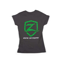 Load image into Gallery viewer, Zone Offroad Shirts Zone Offroad Charcoal Gray Premium Cotton T-Shirt w/ Zone Offroad Logo - Womens - Large
