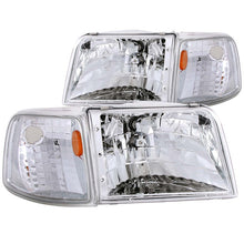 Load image into Gallery viewer, ANZO 1993-1997 Ford Ranger Crystal Headlights Chrome w/ Corner Lights 2pc Headlights ANZO
