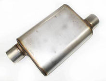 Load image into Gallery viewer, JBA Universal Chambered Style 304SS Muffler 13x9.75x4in 3in Inlet Diameter Offset/Offset Muffler JBA
