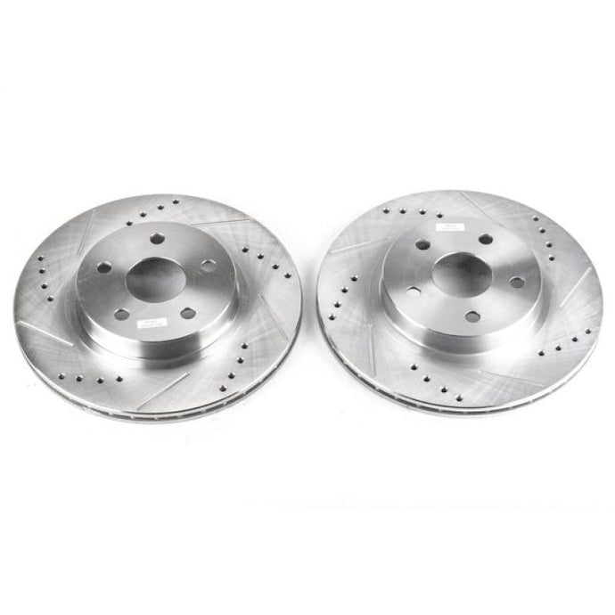Power Stop 96-00 Toyota RAV4 Front Evolution Drilled & Slotted Rotors - Pair Brake Rotors - Slot & Drilled PowerStop   