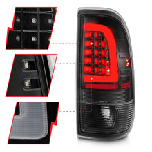 Load image into Gallery viewer, ANZO 1997-2003 Ford F-150 LED Tail Lights w/ Light Bar Black Housing Clear Lens Tail Lights ANZO
