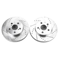 Power Stop 16-19 Toyota Prius Front Evolution Drilled & Slotted Rotors - Pair Brake Rotors - Slot & Drilled PowerStop   