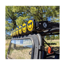 Load image into Gallery viewer, KC HiLiTES 6in. Hard Cover for Gravity Pro6 LED Lights (Single) - Smiley Face- Yellow/Black KC Logo Light Covers and Guards KC HiLiTES
