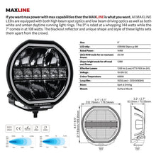 Load image into Gallery viewer, Go Rhino Xplor Blackout Series Maxline LED Hi/Low Beam w/Multi DRL (Surface Mount) 9in. - Blk Light Bars &amp; Cubes Go Rhino   
