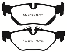 Load image into Gallery viewer, EBC 13+ BMW X1 2.0 Turbo (28i) Greenstuff Rear Brake Pads Brake Pads - Performance EBC   
