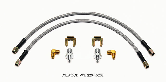 Wilwood Flexline Kit 18inch M10x1.50 IF 1/8-27 NPT 90 Degree Brake Line Kits Wilwood