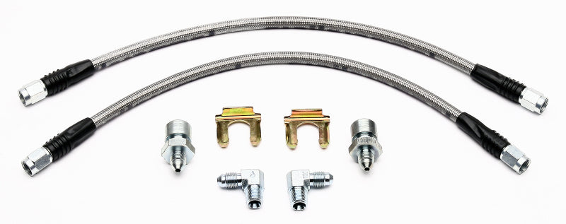 Wilwood Flexline Kit 64-72 Most GM w/ DLS Forged Dynalite or SL6 Front Caliper Brake Line Kits Wilwood