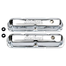 Load image into Gallery viewer, Edelbrock Valve Cover Signature Series Chrysler 1965-1991 318-340-360 CI V8 Chrome Valve Covers Edelbrock
