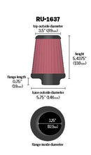 Load image into Gallery viewer, K&amp;N Universal Clamp-On Air Filter 3-1/4in FLG / 5-3/4in B / 3-1/2in T / 5-7/16in H Air Filters - Universal Fit K&amp;N Engineering   
