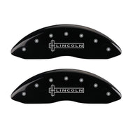 MGP 4 Caliper Covers Engraved Fr Lincoln Rr Star Logo Blk Finish Silver Char 18 Lincoln Continental Caliper Covers MGP