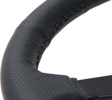 Load image into Gallery viewer, NRG Sport Steering Wheel (350mm / 1.5in Deep) Black Leather Black Stitch w/Matte Black Solid Spokes Steering Wheels NRG
