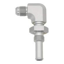 Load image into Gallery viewer, DeatschWerks 6AN Male Flare to 90-Degree 3/8in Single Hose Barb - Anodized DW Titanium Fittings DeatschWerks
