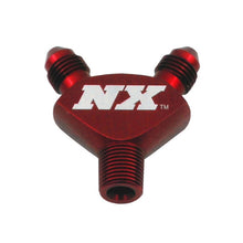 Load image into Gallery viewer, Nitrous Express 1/8NPT x 3AN x 3AN Billet Pure-Flo Y Fitting - Red Fittings Nitrous Express
