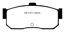 Load image into Gallery viewer, EBC 91-97 Infiniti G20 2.0 Yellowstuff Rear Brake Pads Brake Pads - Performance EBC   
