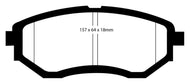 EBC 16-21 Subaru WRX 2.0T Yellowstuff Front Brake Pads Brake Pads - Performance EBC   