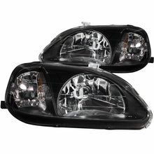 Load image into Gallery viewer, ANZO 1999-2000 Honda Civic Crystal Headlights Black Headlights ANZO
