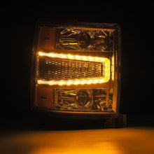 Load image into Gallery viewer, AlphaRex 14-15 Chevy 1500 PRO-Series Projector Headlights Chrome w/Sequential Signal &amp; DRL Headlights AlphaRex
