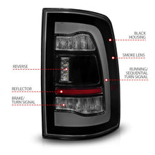 Load image into Gallery viewer, ANZO 09-18 Dodge Ram 1500 Sequential LED Taillights Smoke Black Tail Lights ANZO
