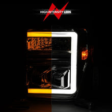 Load image into Gallery viewer, ANZO 08-10 Ford F-250 - F-550 Super Duty Projector Headlights w/ Light Bar Switchback Chrome Housing Headlights ANZO
