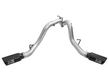 Load image into Gallery viewer, aFe Atlas Exhaust 4in Dual DPF-Back Al Steel w/ Black Tips 16-17 GM Diesel Truck V8-6.6L (td) LML DPF Back aFe
