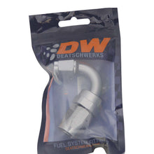 Load image into Gallery viewer, DeatschWerks 8AN Female Swivel 120-Degree Hose End CPE - Anodized Titanium Fittings DeatschWerks
