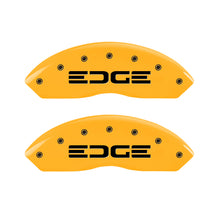 Load image into Gallery viewer, MGP 4 Caliper Covers Engraved Front &amp; Rear Edge Yellow Finish Black Char 2008 Ford Edge Caliper Covers MGP
