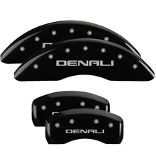 Load image into Gallery viewer, MGP 4 Caliper Covers Engraved Front &amp; Rear Denali Black finish silver ch Caliper Covers MGP
