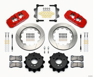 Wilwood AERO4 Rear Kit 14.00 Red 2007-2011 BMW E90 Series w/Lines Big Brake Kits Wilwood